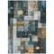 Homeroots 9' X 12' Teal Blue Gray And Gold Geometric Washable Indoor Outdoor Area Rug 604486 - alternate 8