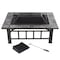 Pure Garden 37-inch Outdoor Fire Pit Table, Black 50-153 - alternate 5