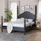 Baxton Studio Martino Four-Poster Platform Bed, Queen, Black 264-14391-ZORO - alternate 5