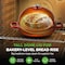 Nutrichef 10.2 in Enameled Cast Iron Bread Oven, Dome-Shaped Sourdough Baking Pan with Handles & Silicone NCCIERD6RD - alternate 3