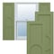 Ekena Millwork True Fit PVC Center Circle Arts & Crafts Fixed Mount Shutters, Moss Green, 12W x 42H, PR TFP001AC12X042MG - alternate 1