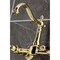 Kingston Brass Two-Handle Wall Mount Bridge Kitchen Faucet, Polished Brass KS1262PKL - alternate 4