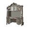 Homeroots 76" Platinum Solid Wood Peninsula Wall Mounted Computer Desk With Four Cabinets Five Drawers 348665 - alternate 7
