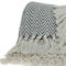 Homeroots Handloomed Dark Gray Cotton Throw Blanket with Tassels 476200 - alternate 5