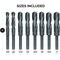 Hiltex Jumbo Silver & Deming Drill Bit Set, 8 Piece for Steel, Reduced Shank Drill Press Bits 10005 - alternate 4