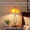 Lavish Home Tiffany Style Table Lamp with Stained Glass Shade, Bronze 72-TIFF-13 - alternate 3
