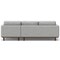 Homeroots 102" Gray Fabric Sofa With Brown Legs 641040 - alternate 7