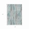 Homeroots 3' X 5' Teal Blue And Gray Striped Washable Indoor Outdoor Area Rug 617698 - alternate 8