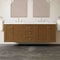 James Martin Vanities Laurent 72" Double Vanity, Honey Oak w/ 3 CM White Zeus Silestone Top 545-V72-HNO-3WZ - alternate 6