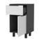 Homeroots 28" Dark Gray Wood One Drawer Nightstand 534886 - alternate 3