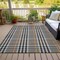 Homeroots 5' X 8' Black Gold And Ivory Plaid Washable Indoor Outdoor Area Rug 601453 - alternate 5