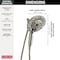 Delta Universal Showering Components H2OKinetic In2ition 5-Setting Two-in-One Shower 58480-SS-PR-PK - alternate 6