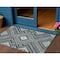 Homeroots 3' X 5' Pewter Charcoal And Sky Blue Tribal Washable Indoor Outdoor Area Rug 598148 - alternate 1