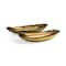 Homeroots Set of Two Gold Hammered Metal Boat Shaped Decorative Bowls, 2PK 392172 - alternate 4
