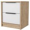 Homeroots 19" White And Natural Wood Two Drawer Nightstand 534907 - alternate 5