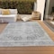 Homeroots 3' X 5' Gray And Ivory Oriental Washable Indoor Outdoor Area Rug 605115 - alternate 6
