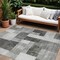 Homeroots 8' X 10' Pewter And Black Geometric Washable Indoor Outdoor Area Rug 605864 - alternate 1
