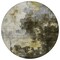 Homeroots 8' Brown Light Gray And Black Round Abstract Washable Indoor Outdoor Area Rug 603043 - alternate 6