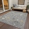 Homeroots 3' X 5' Gray Gold And Ivory Oriental Washable Indoor Outdoor Area Rug 598046 - alternate 8