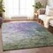 Homeroots 8' X 10' Lavender Olive Green And Silver Abstract Washable Indoor Outdoor Area Rug 617362 - alternate 7