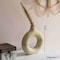 Uniquewise 9-Inch Decorative Large Hollow Ceramic Donut Table Vase - Handmade, Minimalist Boho Style,  QI004733.L - alternate 9