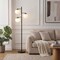Jonathan Y Ellie 66" 3-Light Mid-Century Modern Metal LED Floor Lamp w/ Triple Frosted Globe Shades, Black/White JYL3087B - alternate 7