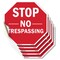 Signmission Stop No Trespassing, 4 inch X 4 inch, Vinyl Decal, 5PK OC-D-5PACK-4-269 - alternate 1