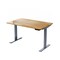 Homeroots 60" Adjustable Brown and Gray Stainless Steel Computer Desk 397744 - alternate 4