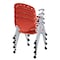 Regency Rico Classroom Training Mobile Stack Chair with Arms - Red, 4PK K306-RD-4PK - alternate 6