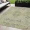 Homeroots 5' X 8' Artichoke Green Brown And Beige Floral Washable Indoor Outdoor Area Rug 605444 - alternate 1
