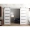 Sartodoors Sturdy Double Barn Door with Frosted Glass White 64x84 (2* 32x84) Solid Core Modern Interior QUADRO4445DB-S-WS-6484 - alternate 4