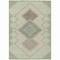 Homeroots 5' X 8' Green Gray And Taupe Geometric Washable Indoor Outdoor Area Rug 631910 - alternate 5