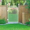 Nuvo Iron 45-in W x 68-in H Glossy Wht Tiger Eye Gate Arched -48-in W Openings SC Hardware W/Dbl Side Handle ITGA4568GW - alternate 5