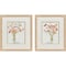 Homeroots Set Of Two Wiry Poppies Brown Framed Wall Art, 2PK 649316 - alternate 2