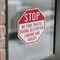 Signmission Stop No Thru Traffic During Helicop, 4 inch X 4 inch, Vinyl Decal, 2PK OC-D-2PACK-4-210 - alternate 2