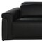 Homeroots 126" Black Top Grain Leather Reclining Metal USB Sofa 720365 - alternate 7