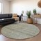 Homeroots 8' Sage And Ivory Round Abstract Washable Indoor Outdoor Area Rug 605562 - alternate 4