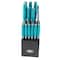 Oster Lindbergh 14 Piece Stainless Steel Cutlery Set in Teal with Wooden Block 81007.14 - alternate 4
