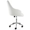 Elama Adjustable Faux Leather Rolling Office Chair in White with Chrome Finish ELM-2613-WHT - alternate 8