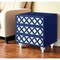 Homeroots 24" Navy Blue and Clear Wood and Acrylic End Table With Three Drawers 544098 - alternate 1