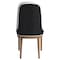 Leisuremod Verisma Collection Modern Wooden Dining Chair in Black Fabric with White Front VC57BFW - alternate 8