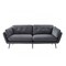 Homeroots 84" Gray Sofa With Black Legs 480916 - alternate 5