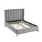 Homeroots Light Gray Velvet Upholstered Queen Bed Frame 544828 - alternate 4