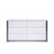 Homeroots 61" White Wood Lighted Six Drawer Double Dresser 564683 - alternate 12