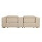 Homeroots 93in Cream and Silver Italian Leather Power Reclining Loveseat With Storage 720568 - alternate 7