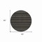 Homeroots 8' Black And Taupe Round Striped Washable Indoor Outdoor Area Rug 610518 - alternate 8