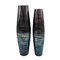 Homeroots Set of Two Black And Blue Abstract Glass Cylinder Floor Vases, 2PK 574243 - alternate 1