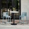 Homeroots Set of Four 26" Baby Blue Heavy Duty Plastic Low Back Outdoor Counter Height Bar Chairs 565356 - alternate 6