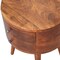 Homeroots 20" Brown Solid Wood Round Two Drawer Nightstand 651563 - alternate 6