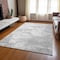 Homeroots 8' X 10' Silver Gray And Ivory Abstract Washable Indoor Outdoor Area Rug 582227 - alternate 6
